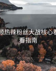 新91视频热辣粉丝大战核心看点，必看指南