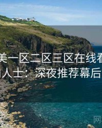 国产欧美一区二区三区在线看专访刘业内人士：深夜推荐幕后故事