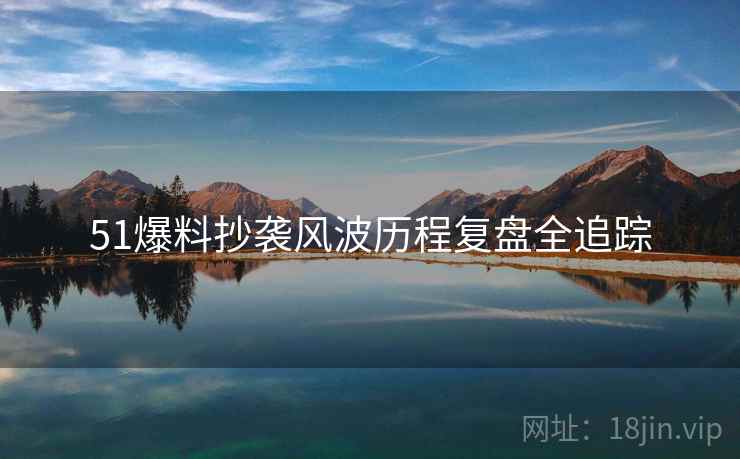 51爆料抄袭风波历程复盘全追踪