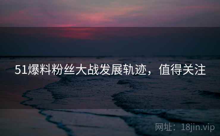 51爆料粉丝大战发展轨迹，值得关注