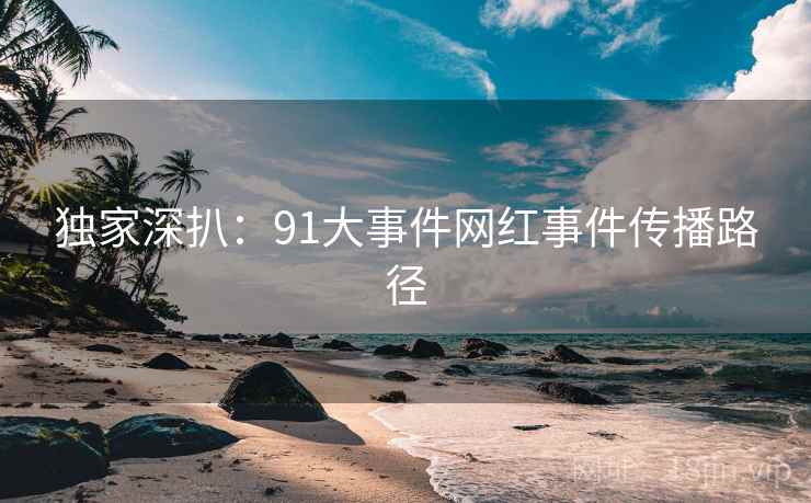 独家深扒：91大事件网红事件传播路径